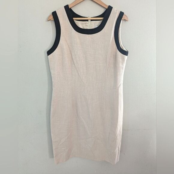 Casual Corner Dresses & Skirts - Casual Corner Beige Sheath Tank Dress Size 14 Classic Old Money